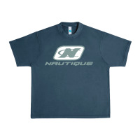 Midnight Navy Nautique Boats Urban Heavy Tee - linhVisuals