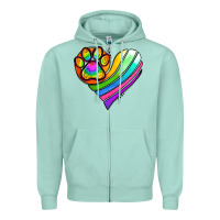 Seafoam Pride Heart Zipper Hoodie - Jasminsmagicworld