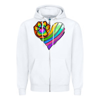 White Pride Heart Zipper Hoodie - Jasminsmagicworld