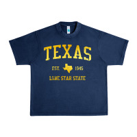 Navy texas Urban Heavy Tee - linhVisuals