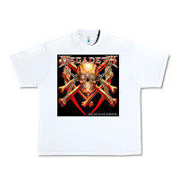 White Megadeath Chains Urban Heavy Tee - linhVisuals