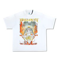 White Megadeath World Order Urban Heavy Tee - linhVisuals