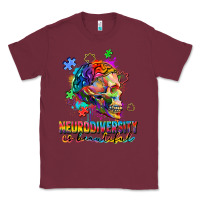 Burgundy Neurodiversity is beautiful Classic Tee - FaDigitalArtStudio