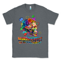 Charcoal Heather Neurodiversity is beautiful Classic Tee - FaDigitalArtStudio