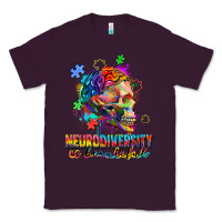 Plum Neurodiversity is beautiful Classic Tee - FaDigitalArtStudio