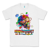 White Neurodiversity is beautiful Classic Tee - FaDigitalArtStudio