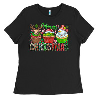 Black Merry Christmas Ladies Tee - CowhideDigitalArt
