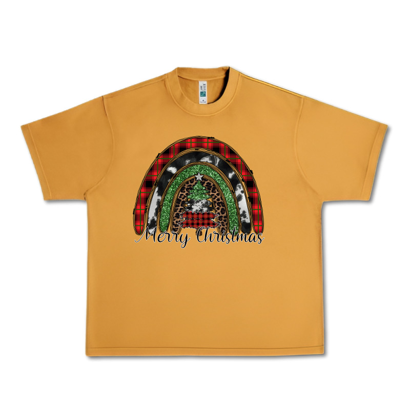 Merry Christmas Rainbow Urban Heavy Tee by CowhideDigitalArt | Teevron