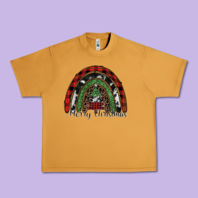 Merry Christmas Rainbow Urban Heavy Tee Designed By Cowhidedigitalart