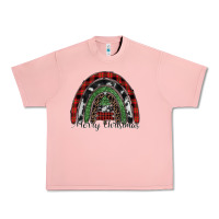 Salmon Merry Christmas rainbow Urban Heavy Tee - CowhideDigitalArt