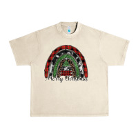 Sandshell Merry Christmas rainbow Urban Heavy Tee - CowhideDigitalArt