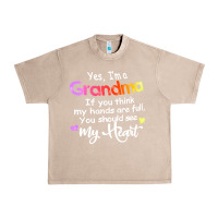 French Oak grandma t  shirt yes i'm grandma if you think my hands are full t  shi Urban Heavy Tee - linhVisuals