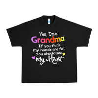 Black grandma t  shirt yes i'm grandma if you think my hands are full t  shi Urban Heavy Tee - linhVisuals
