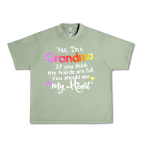 Oil Green grandma t  shirt yes i'm grandma if you think my hands are full t  shi Urban Heavy Tee - linhVisuals
