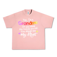 Salmon grandma t  shirt yes i'm grandma if you think my hands are full t  shi Urban Heavy Tee - linhVisuals