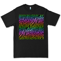 Black neon glitter safari seamless pattern Premium Tee - BundleAndBundleShop