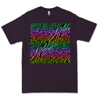 Plum neon glitter safari seamless pattern Premium Tee - BundleAndBundleShop