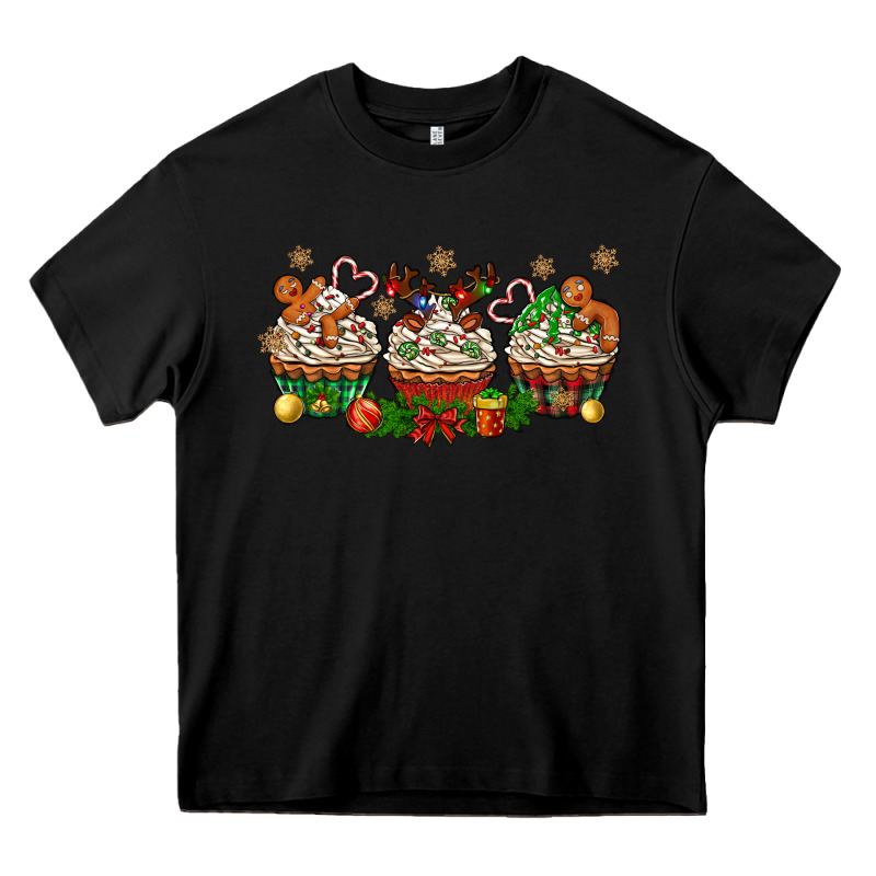 Christmas Cupcake With Gingerbreads Bbs Heavy Core Tee by BundleAndBundleShop | Teevron