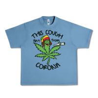 Pebble Blue Funny Weed Leaf Urban Heavy Tee - linhVisuals