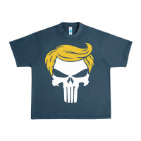 Midnight Navy trump skull Urban Heavy Tee - linhVisuals