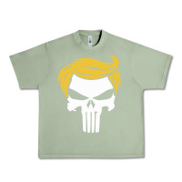 Oil Green trump skull Urban Heavy Tee - linhVisuals