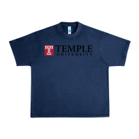 Navy Temple University Urban Heavy Tee - linhVisuals