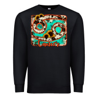 Black cancer turquoise cowhide Premium Sweatshirt - RanaPortraitStore