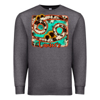 Charcoal Heather cancer turquoise cowhide Premium Sweatshirt - RanaPortraitStore