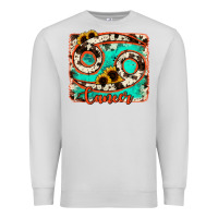 Dove Grey cancer turquoise cowhide Premium Sweatshirt - RanaPortraitStore