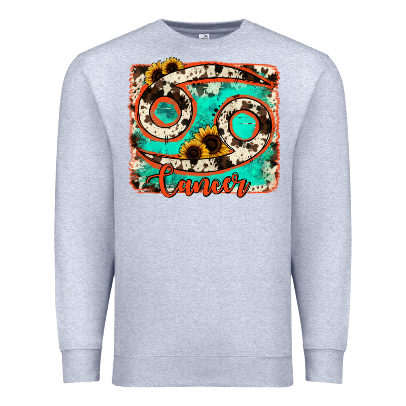 Cancer Turquoise Cowhide Premium Sweatshirt by RanaPortraitStore | Teevron