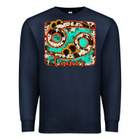 Navy cancer turquoise cowhide Premium Sweatshirt - RanaPortraitStore