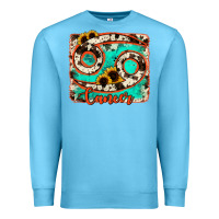 Ocean Blue cancer turquoise cowhide Premium Sweatshirt - RanaPortraitStore
