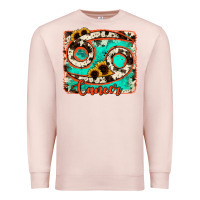 Pale Pink cancer turquoise cowhide Premium Sweatshirt - RanaPortraitStore