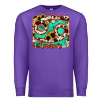 Purple cancer turquoise cowhide Premium Sweatshirt - RanaPortraitStore