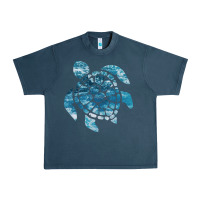 Midnight Navy ocean sea turtle Urban Heavy Tee - linhVisuals