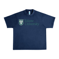 Navy Tulane University Urban Heavy Tee - linhVisuals