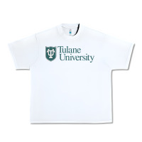 White Tulane University Urban Heavy Tee - linhVisuals