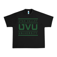 Black Utah Valley University Urban Heavy Tee - linhVisuals