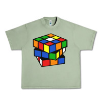 Oil Green rubik cube Urban Heavy Tee - linhVisuals