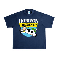 Navy horizon organic milk Urban Heavy Tee - linhVisuals