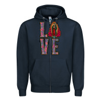 Navy Love Lady Of Guadalupe Zipper Hoodie - Jasminsmagicworld