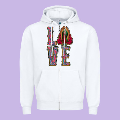 Love Lady Of Guadalupe Zipper Hoodie Designed By Jasminsmagicworld