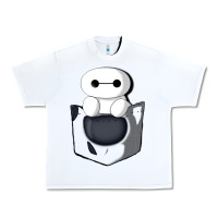 White baymax in pocket [tb] Urban Heavy Tee - linhVisuals