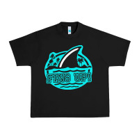 Black fins up ocean Urban Heavy Tee - linhVisuals