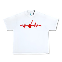 White heartbeat electric guitar Urban Heavy Tee - linhVisuals