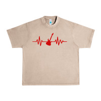 French Oak heartbeat electric guitar Urban Heavy Tee - linhVisuals
