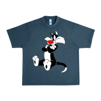Midnight Navy sylvester cat Urban Heavy Tee - linhVisuals