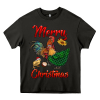Asphalt merry christmas chickens Heavy Core Tee - RanaPortraitStore
