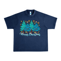 Navy Merry Christmas Urban Heavy Tee - CowhideDigitalArt