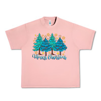 Salmon Merry Christmas Urban Heavy Tee - CowhideDigitalArt